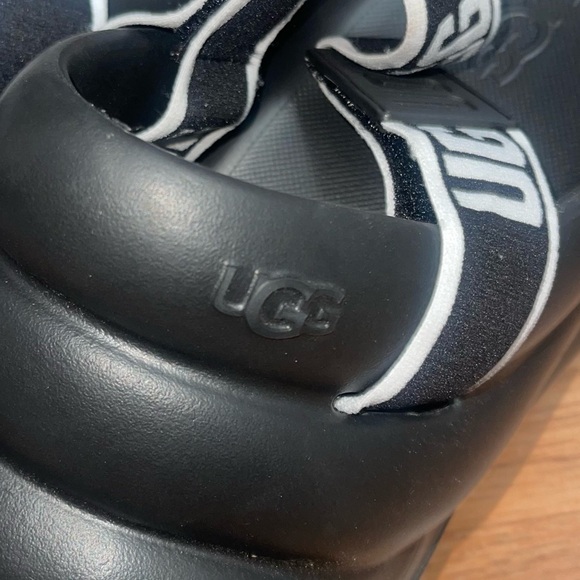 UGG Aww Yeah Platform Sandal Like New Condition- SZ 11 / BLACK - Picture 4 of 8